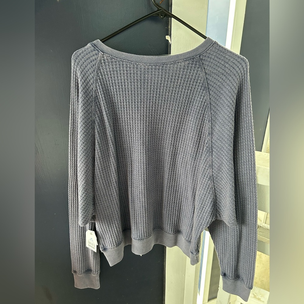 Blue Waffle Pullover - Picture 3 of 3